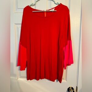 Crown $ Ivy 2X blouse Red